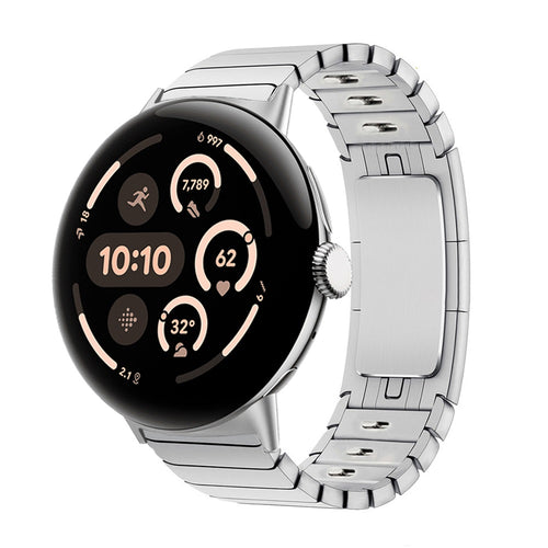 Google Pixel Watch 3 - 45mm Premium Metal Link Strap (Silver)