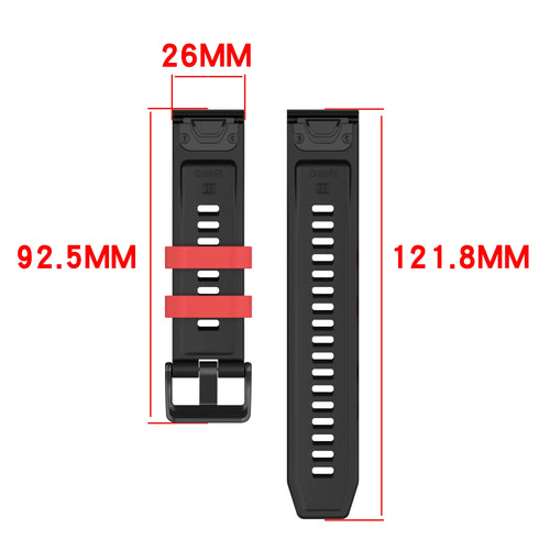 Garmin D2 Mach 1 Pro Sport Grain Strap (Black/Orange)