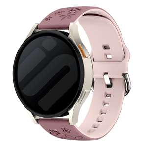 Amazfit Active 2 Flower Silicone Strap (Smoke Purple/Light Pink)