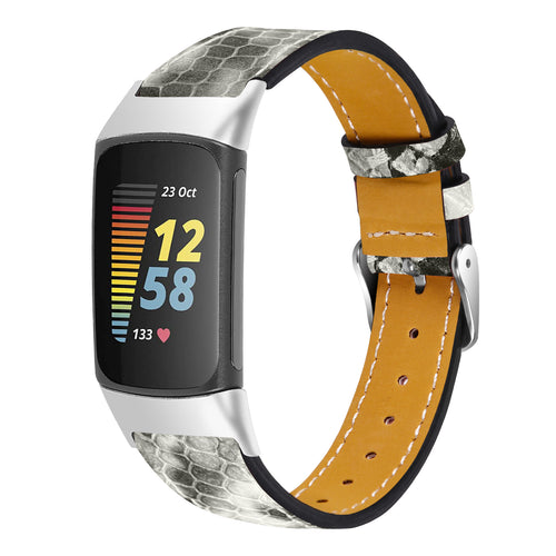 Fitbit Charge 6 Modern Leather Strap (Snake)