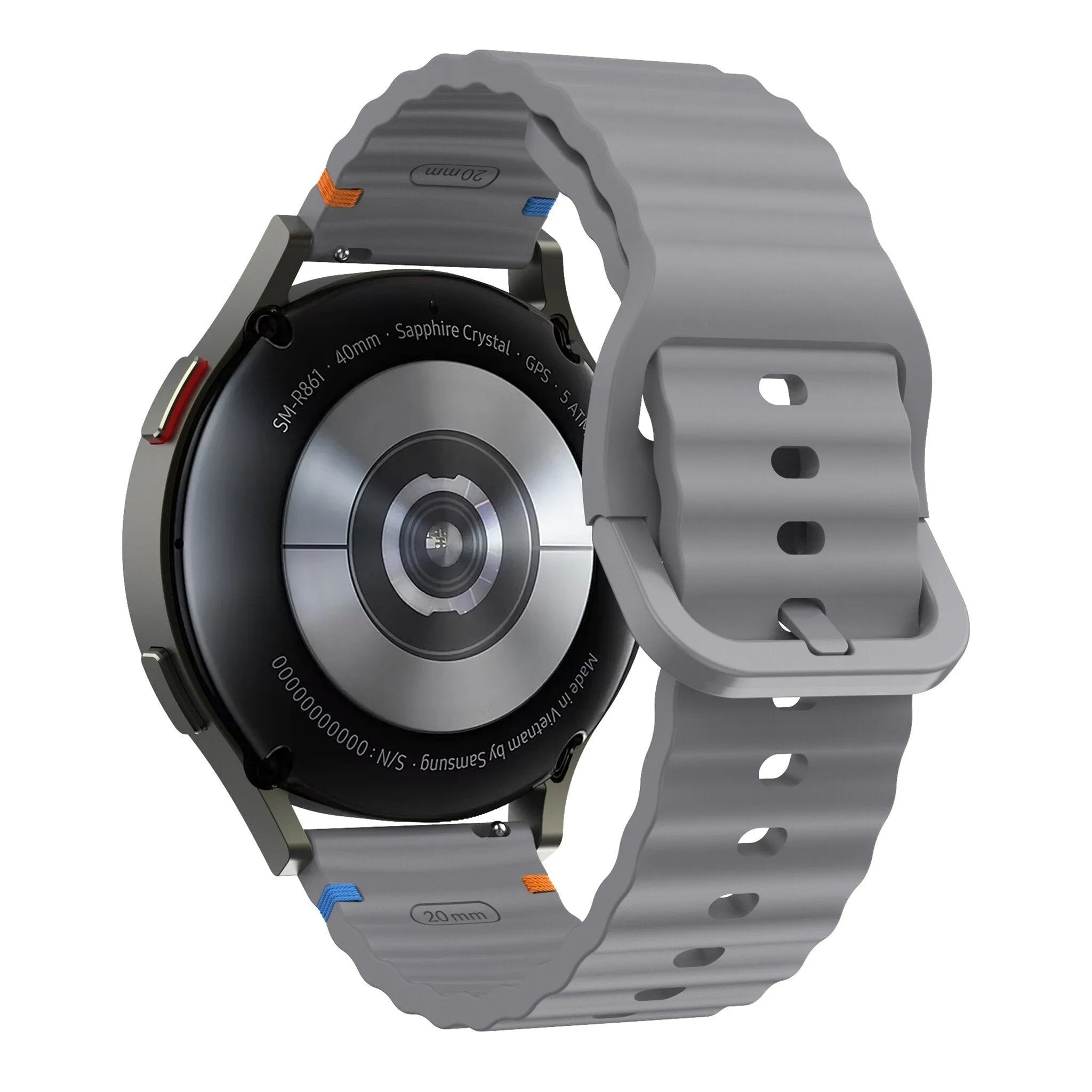 Suunto Vertical Wave Silicone Strap (Dark Grey)