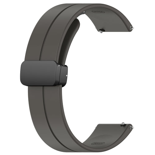 Withings ScanWatch Nova D-Buckle Silicone Strap (Dark Grey)