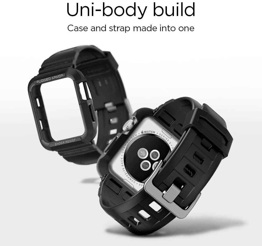 Spigen Apple Watch Rugged Armor Pro Strap (Black)