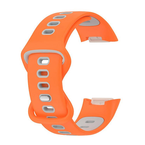 Fitbit Charge 6 Sport Strap (Orange/Grey)