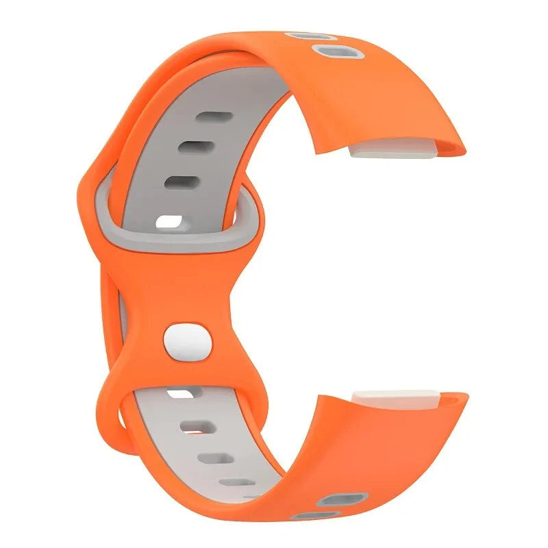 Fitbit Charge 6 Sport Strap (Orange/Grey)