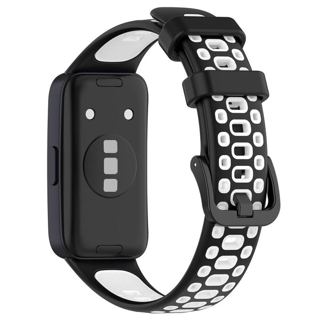 Bracelet Silicone De Remplacement Pour Huawei Band 10/9/8 - Sportif, Respirant, Ajustable - Noir - Compatible Avec Les Modèles De Montre Huawei - 1