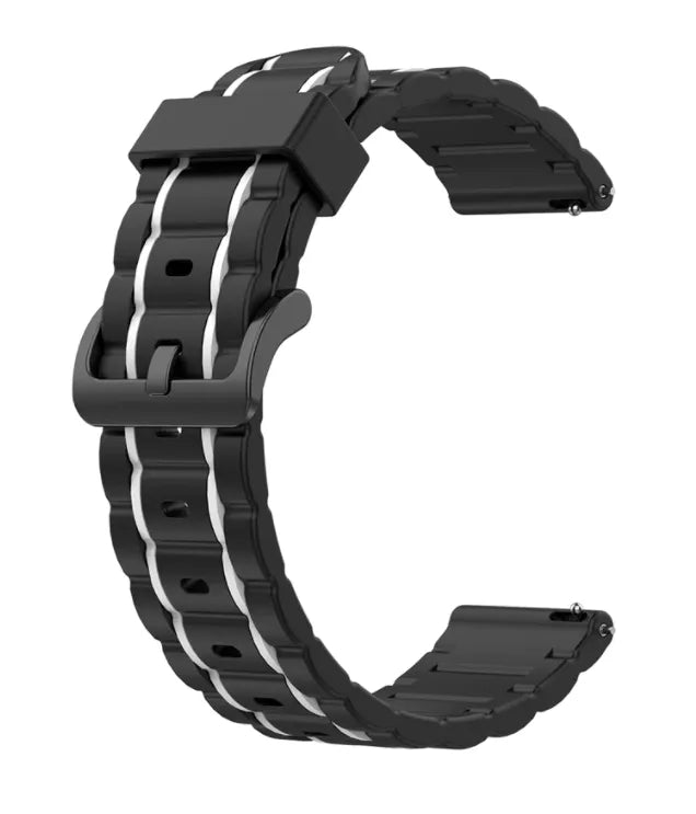 Suunto 9 Peak Pro Sport Strap with Buckle (Black/White)