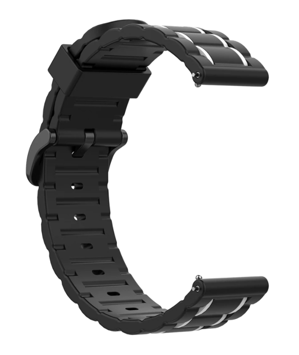 Suunto Run Sport Strap with Buckle (Black/White)