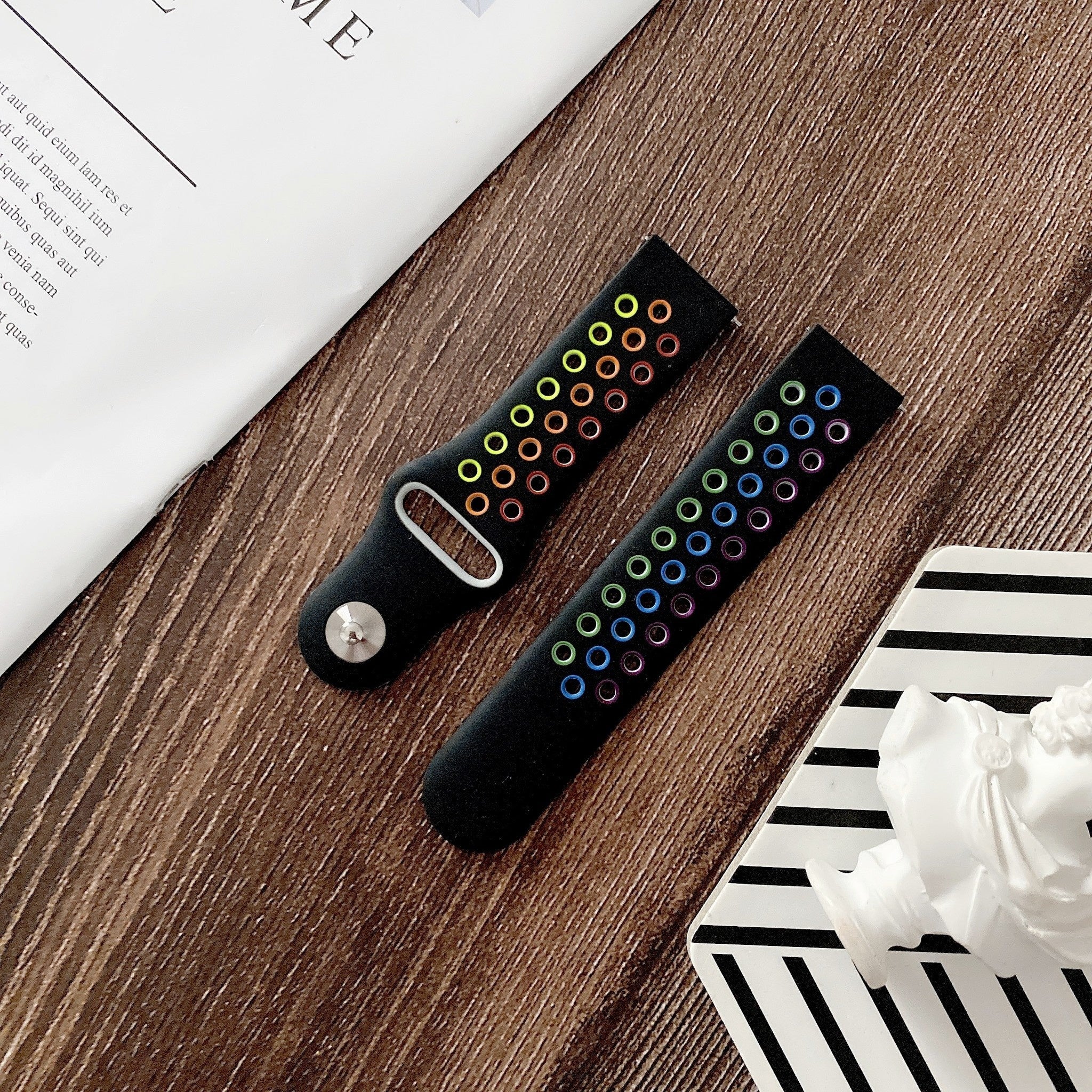 Coros Pace 2 Sport Strap (Black/Colourful)