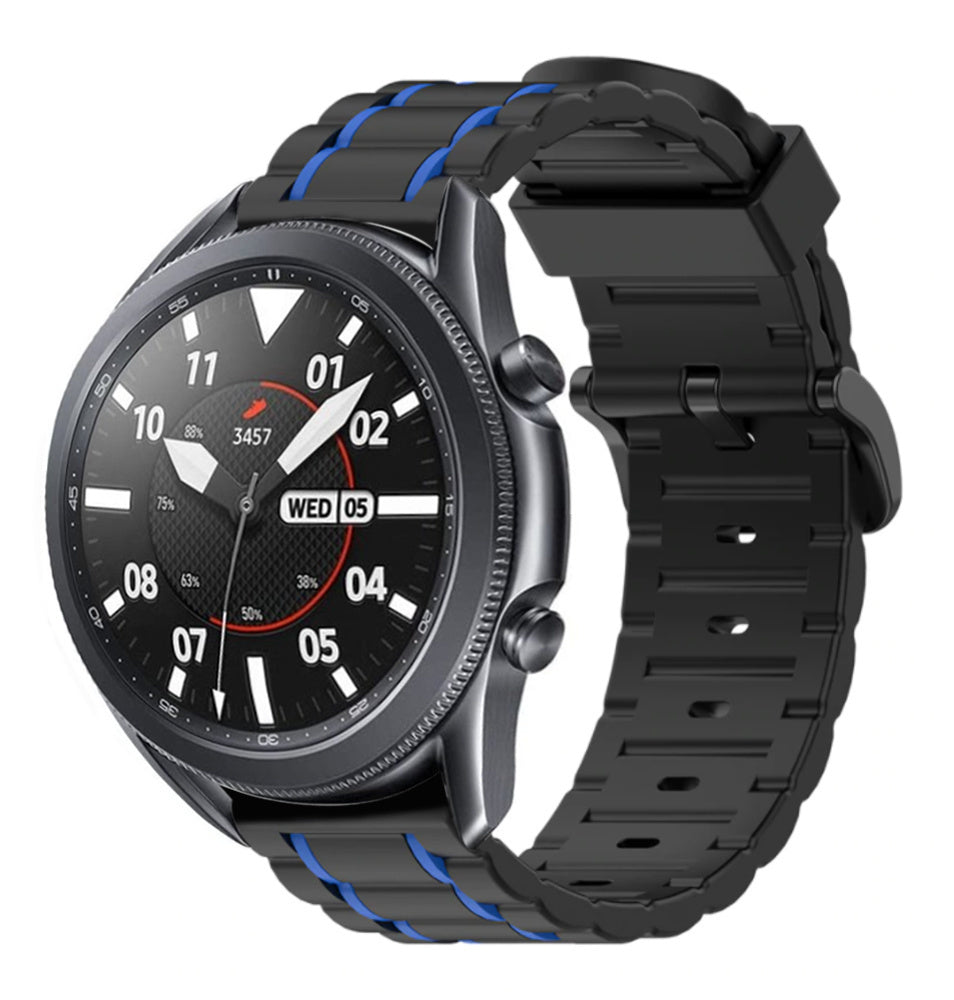 Samsung Galaxy Watch 45mm Silicone Strap Tough (Black/Blue)