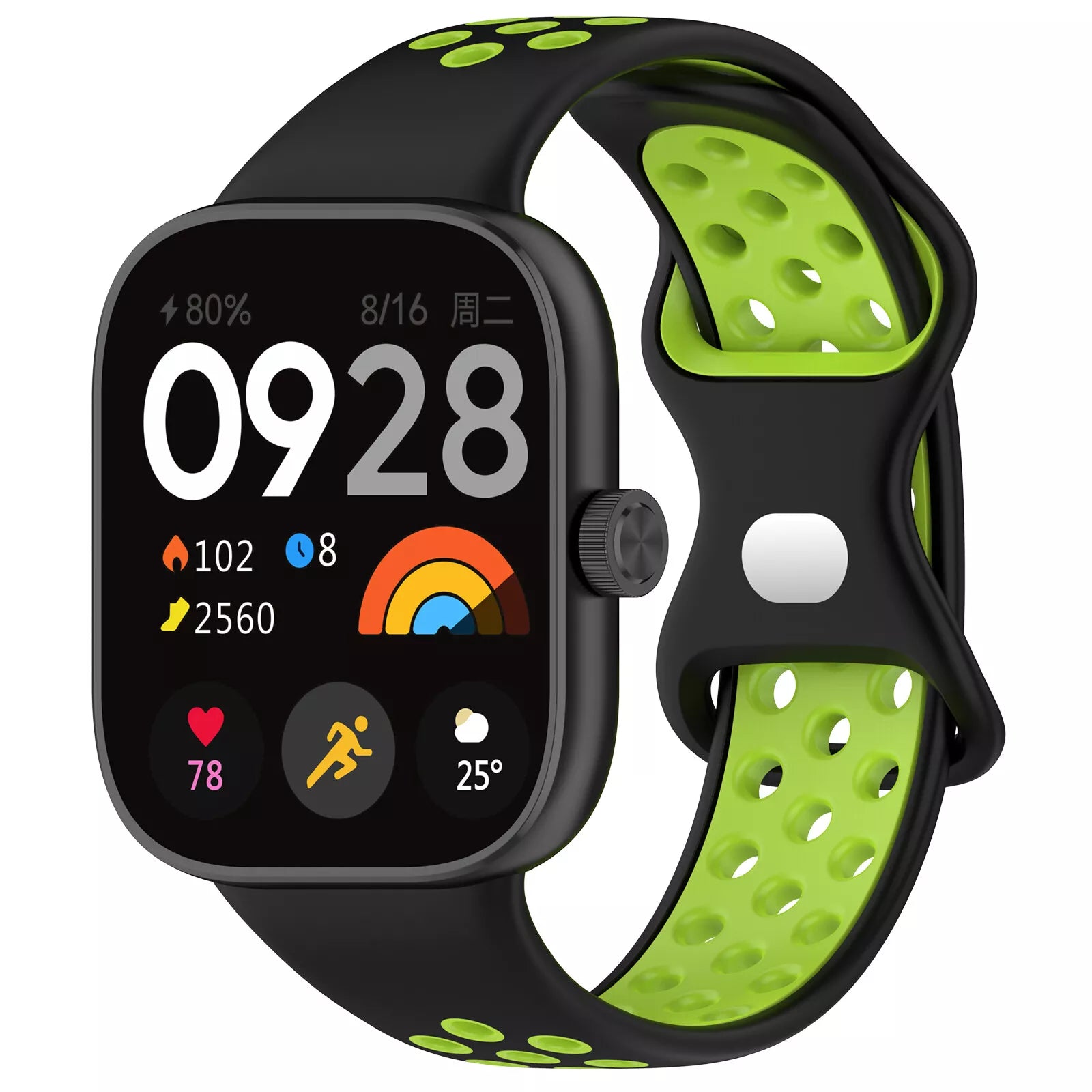 Redmi Watch 5 Sport Strap (Black/Lime)