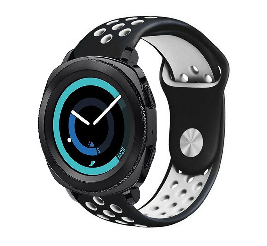 Samsung Gear Sport Sport Straps (Black/White)