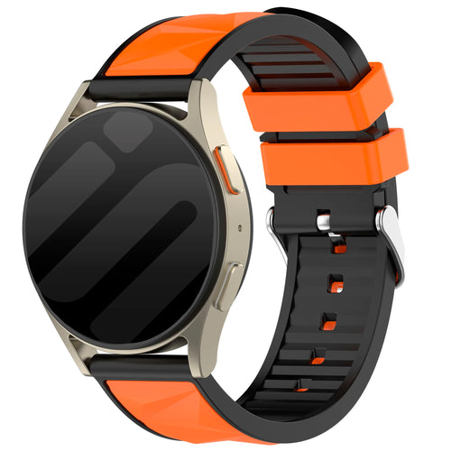 Amazfit Active 3 Premium Diamond Sport Strap (Orange/Black)