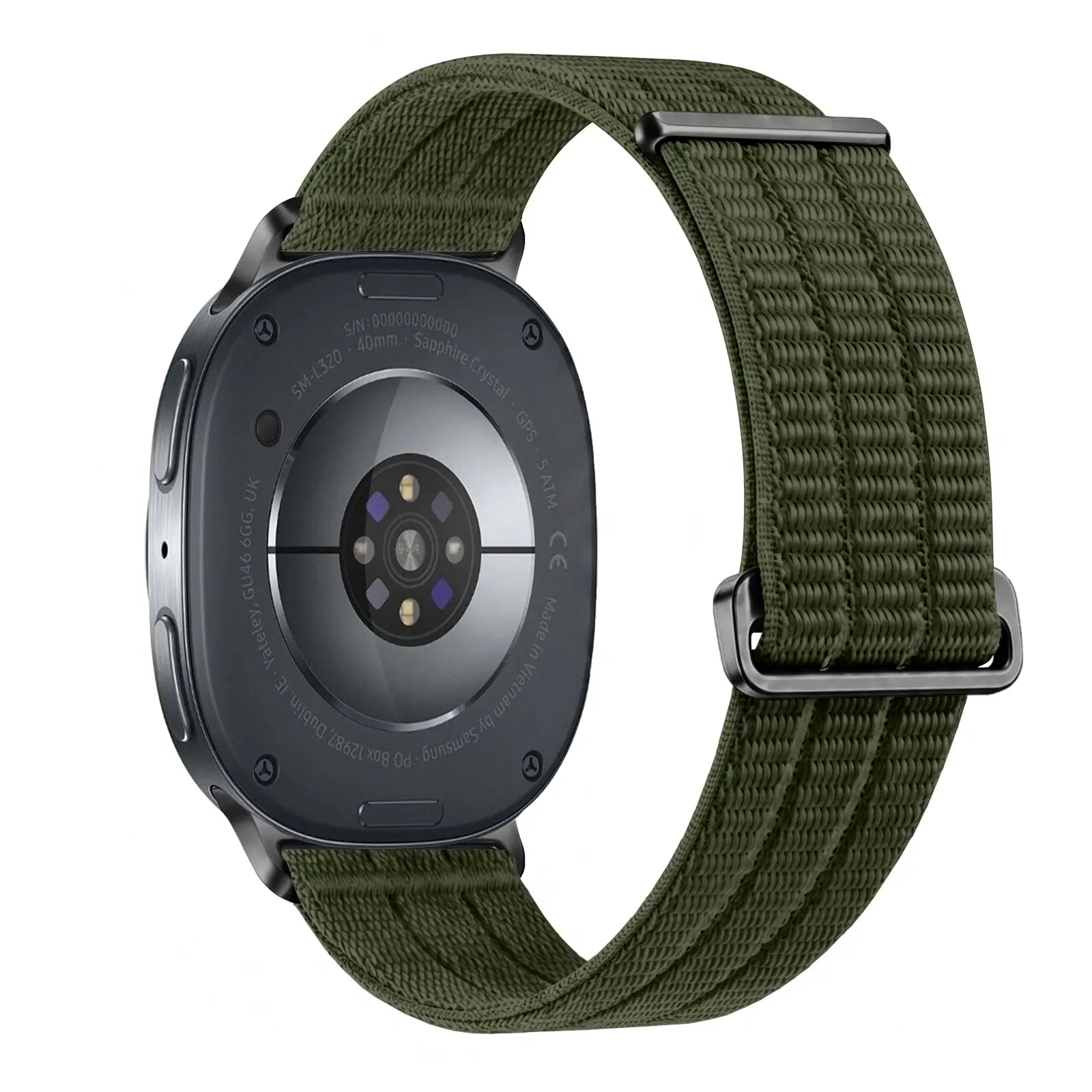 Samsung Galaxy Watch 8 - 40mm Nylon Air Strap (Dark Green)