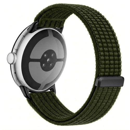 Google Pixel Watch 5 - 45mm Ultra Thin Nylon Strap (Dark Green)