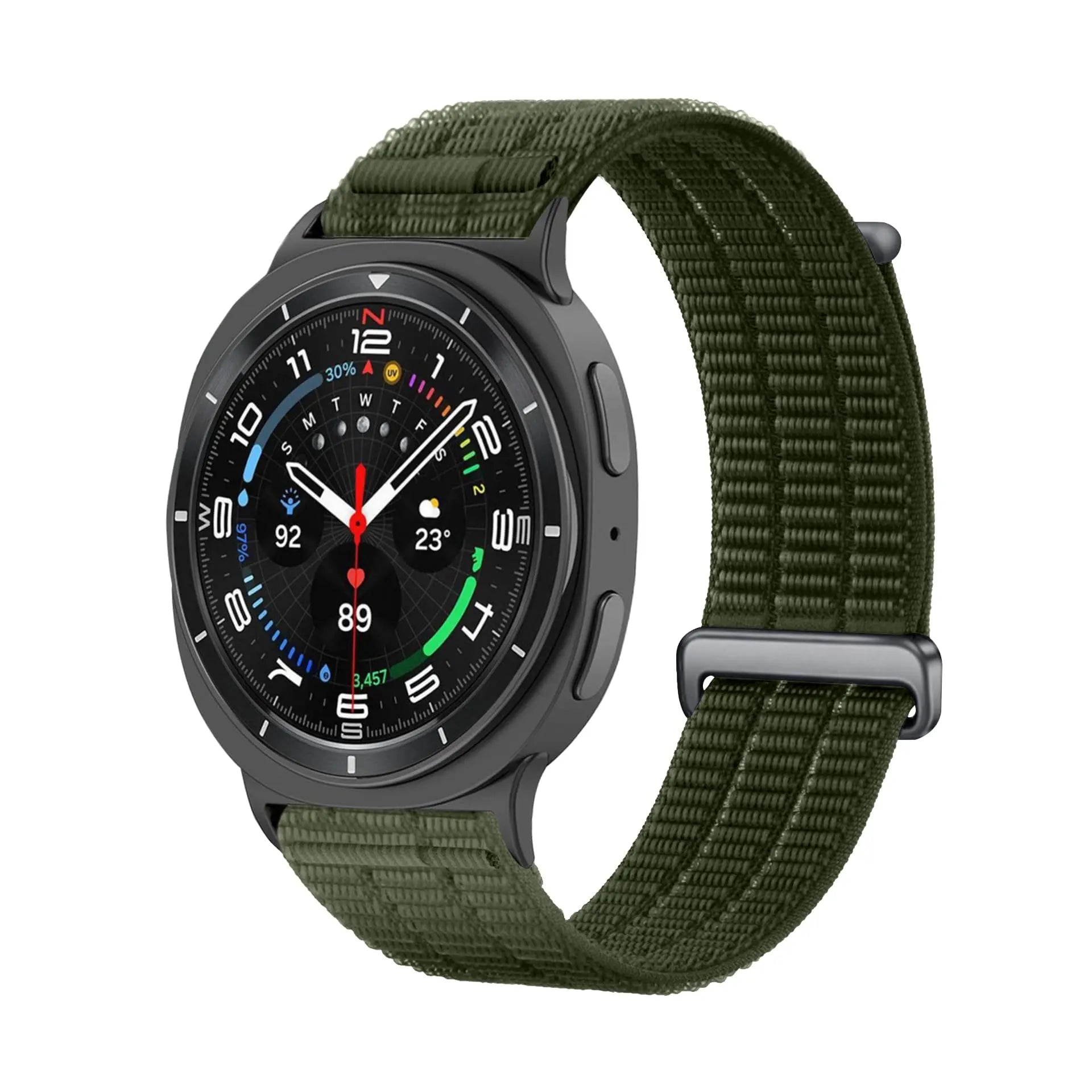 Samsung Galaxy Watch 8 - 40mm Nylon Air Strap (Dark Green)