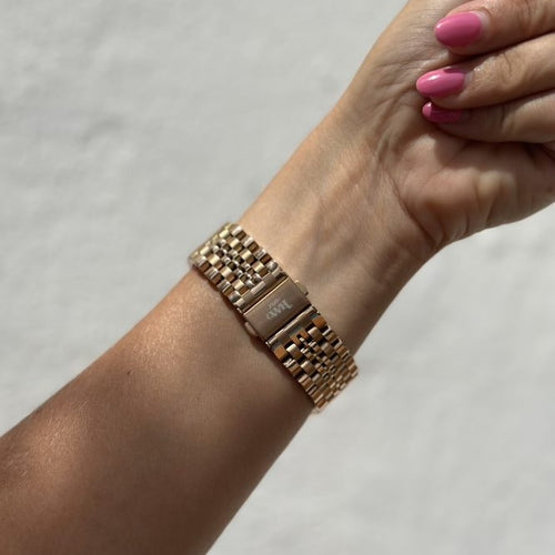 xoxo Wildhearts Fossil Gen 5e 44mm Steel Strap (Rose Gold)