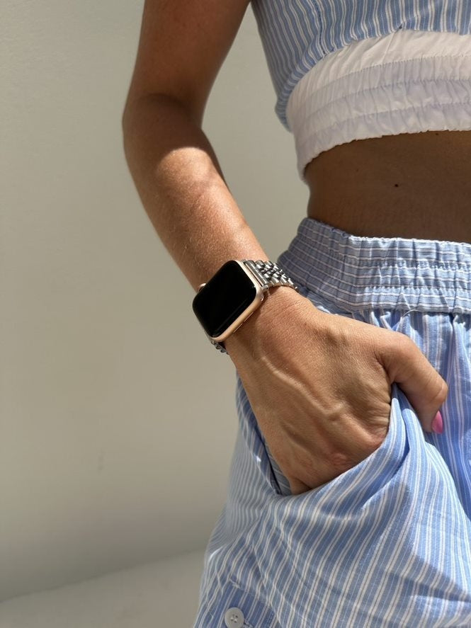 xoxo Wildhearts Apple Watch Steel Strap (Silver)
