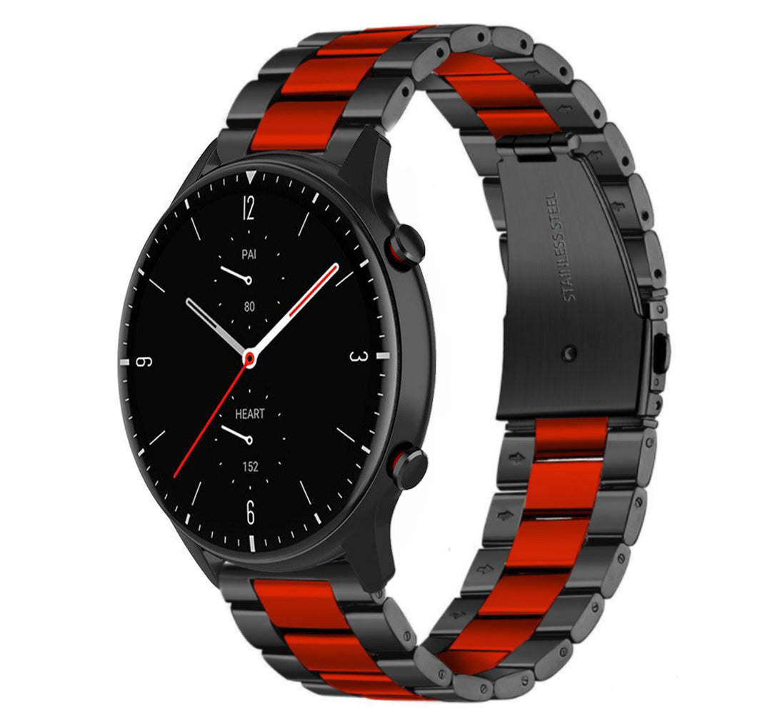 Amazfit GTR Steel Strap (Black/Red)