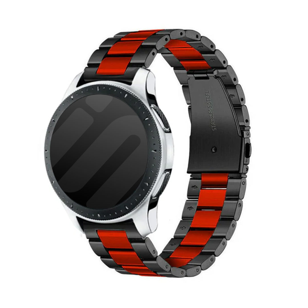 Garmin Forerunner 55 Steel Strap (Black/Red)