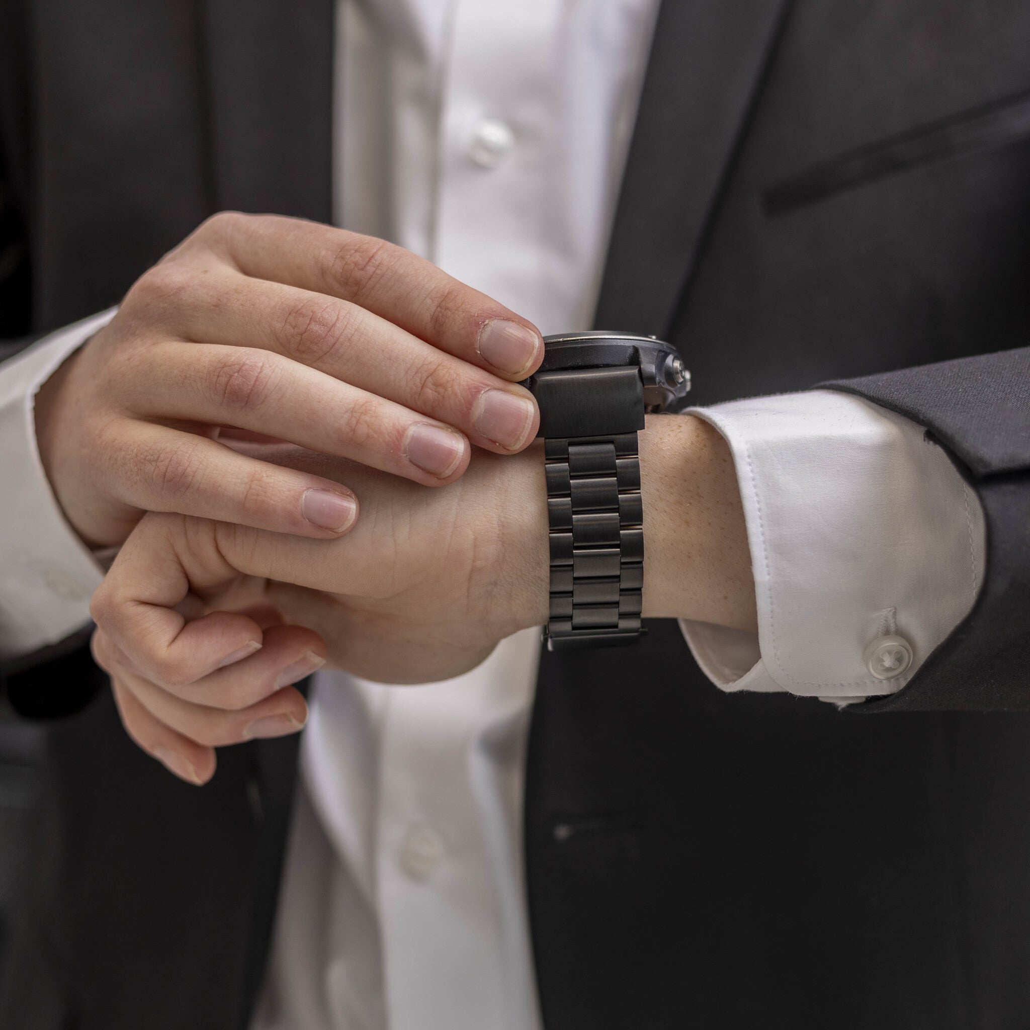 Bandz Garmin MARQ Steel Strap 'Classic' (Black)