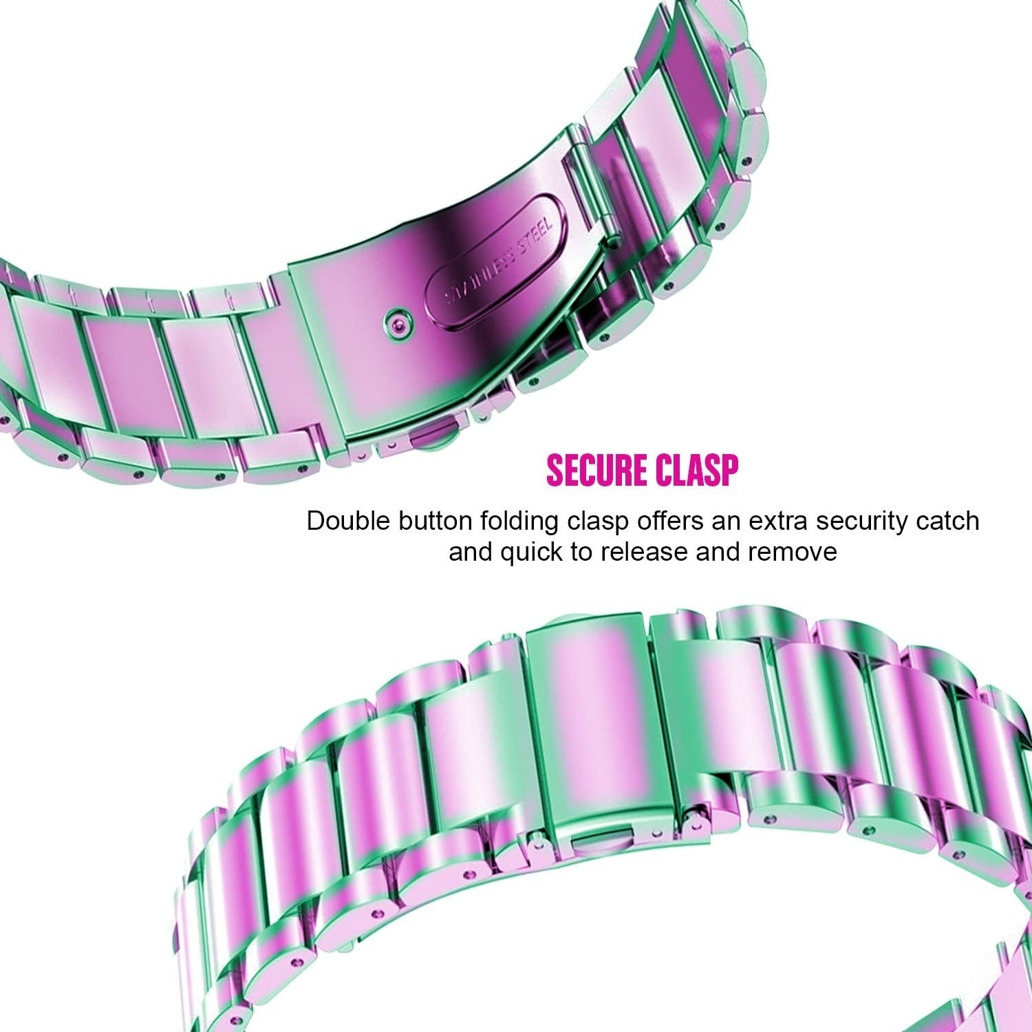 Garmin Vivoactive 3 Steel Strap (Pearlescent)