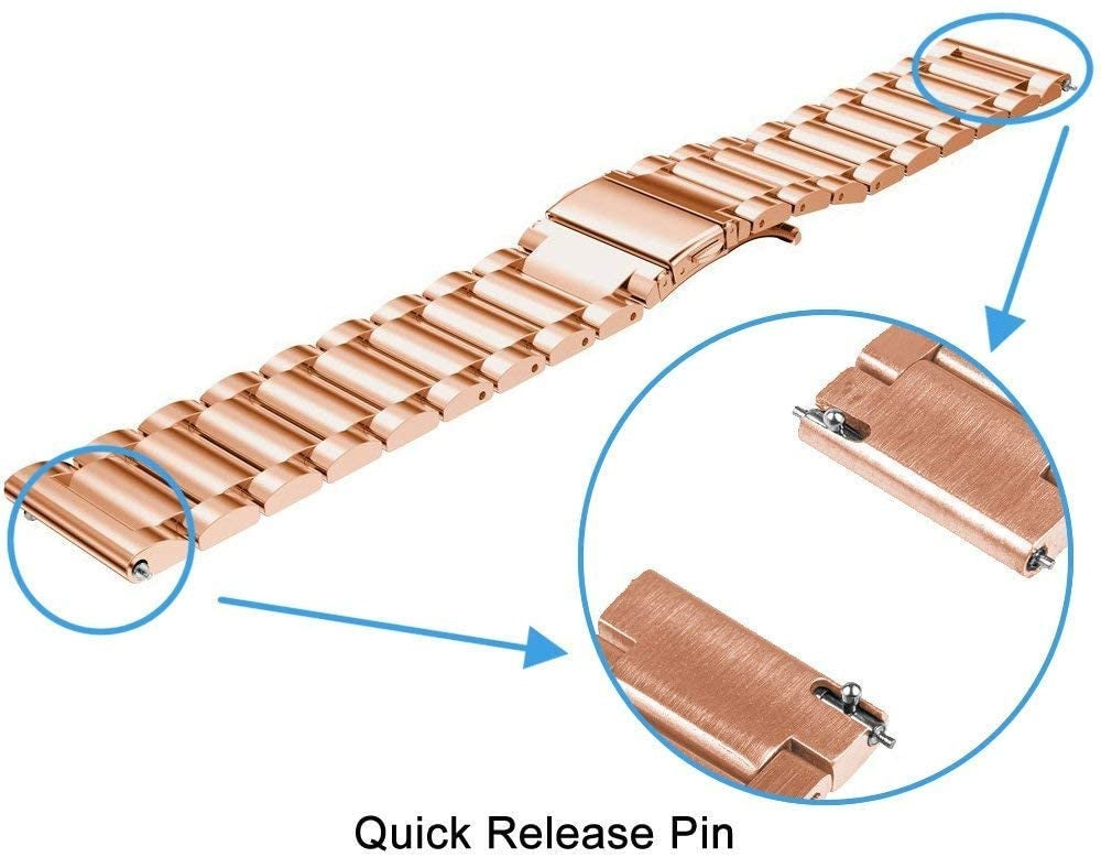 Garmin Vivoactive 3 Steel Strap (Rose Gold)