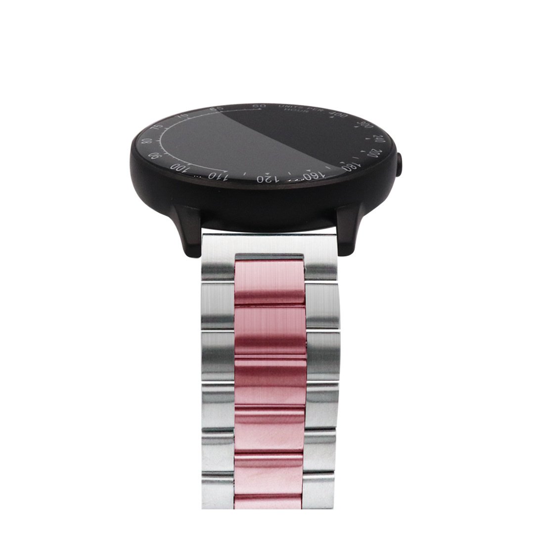 Garmin Forerunner 255s Steel Strap (Silver/Pink)