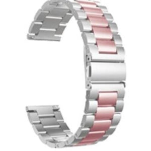 Garmin Forerunner 265s Steel Strap (Silver/Pink)