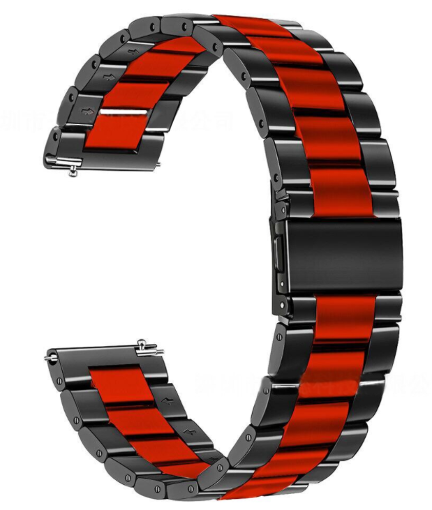 Garmin Vivomove Sport Steel Strap (Black/Red)