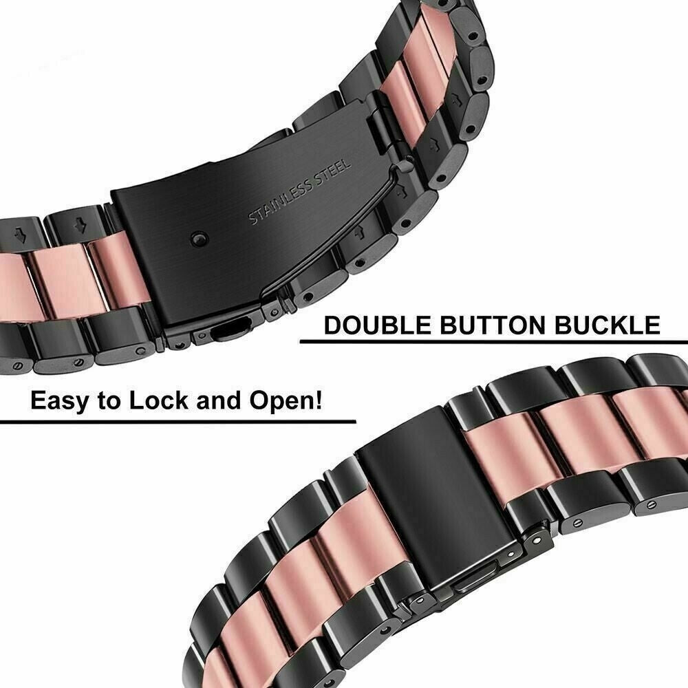 Huawei Watch 5 - 42mm Steel Strap (Black/Pink)