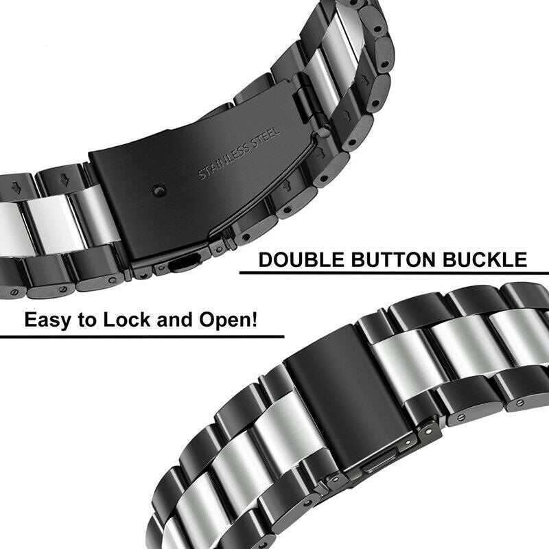 Garmin Vivoactive 3 Steel Strap (Black/Silver)