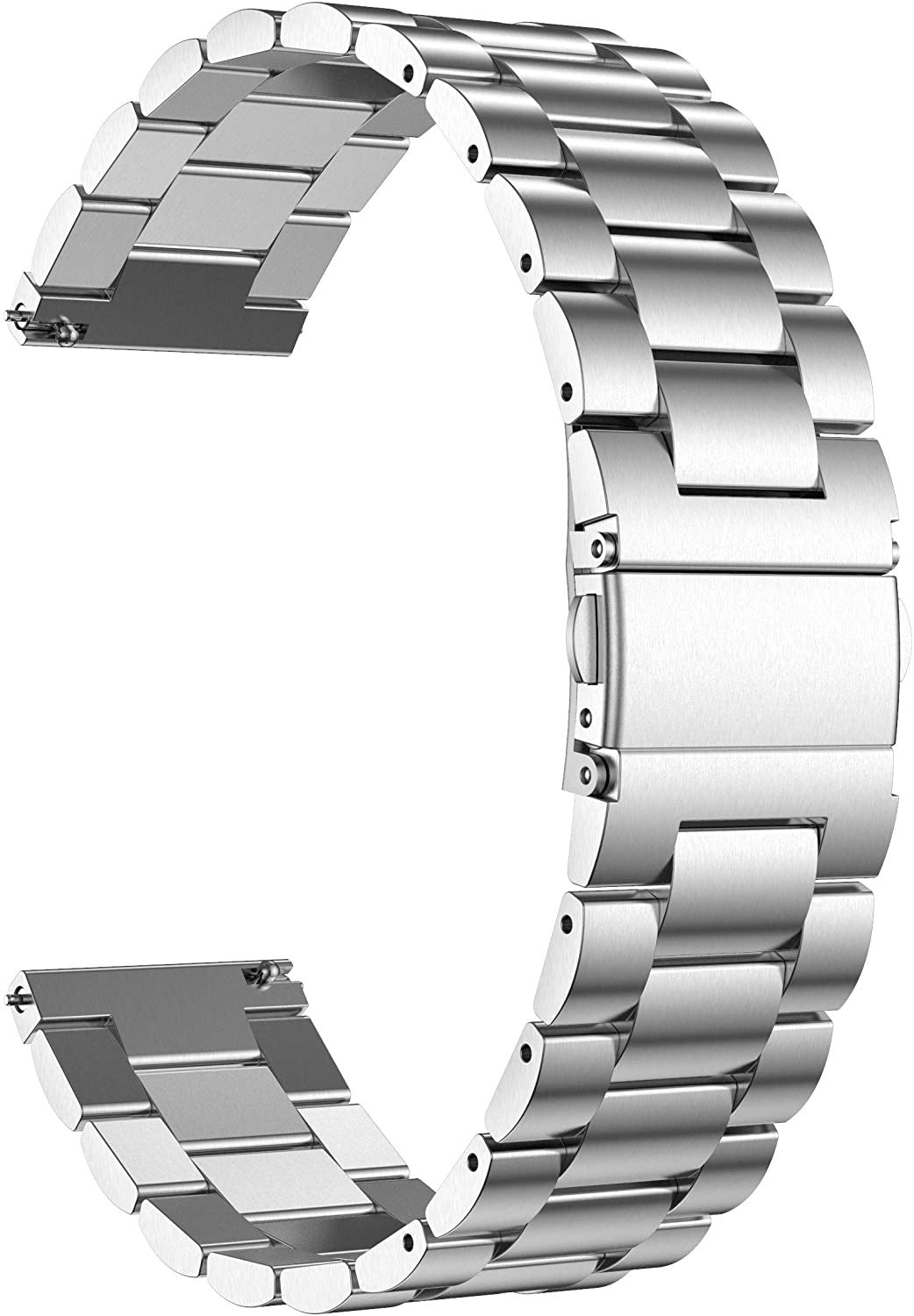Watch Strap 18mm Stainless Steel Quick Release (Silver)