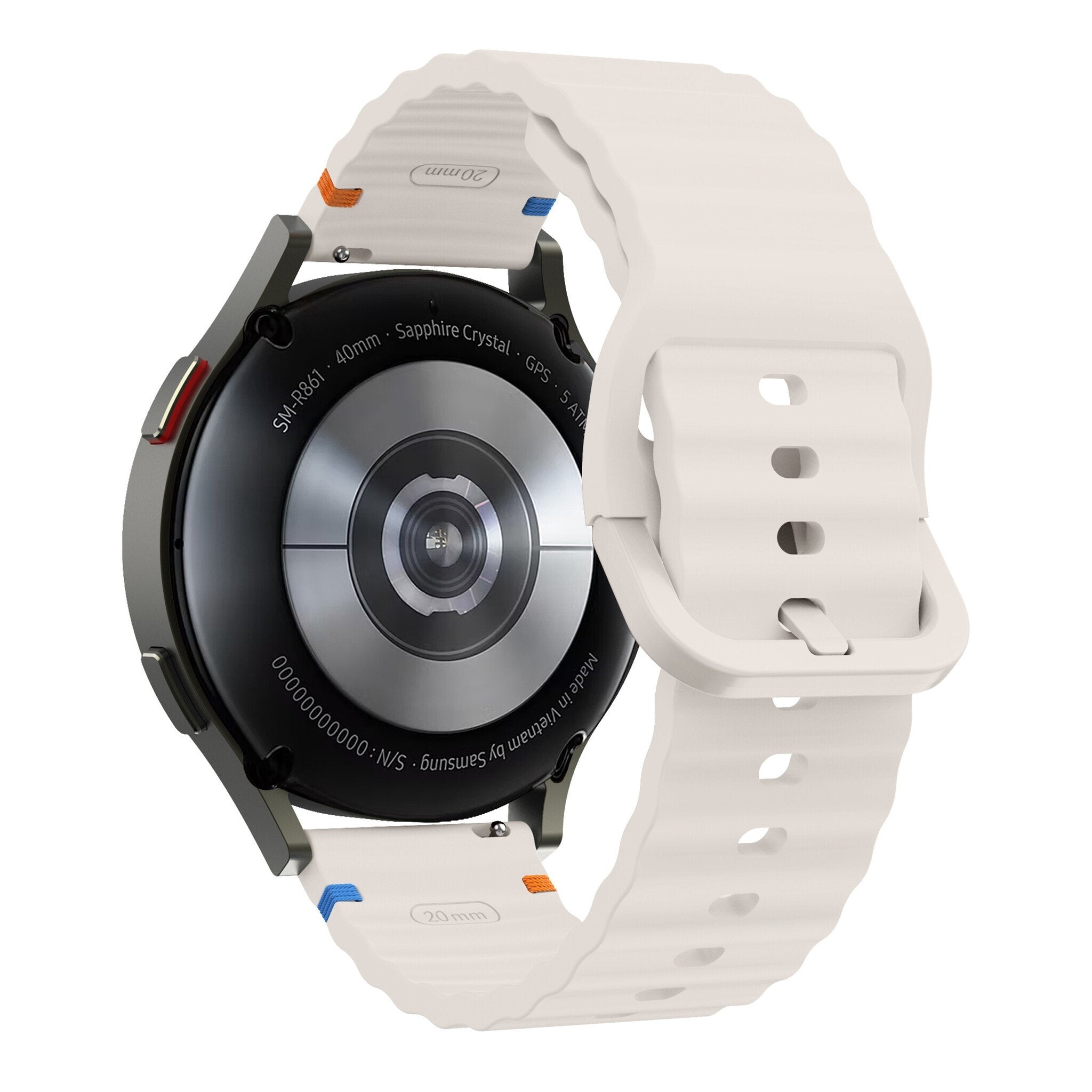 Huawei Watch GT 2 42mm Wave Silicone Band (Starlight)