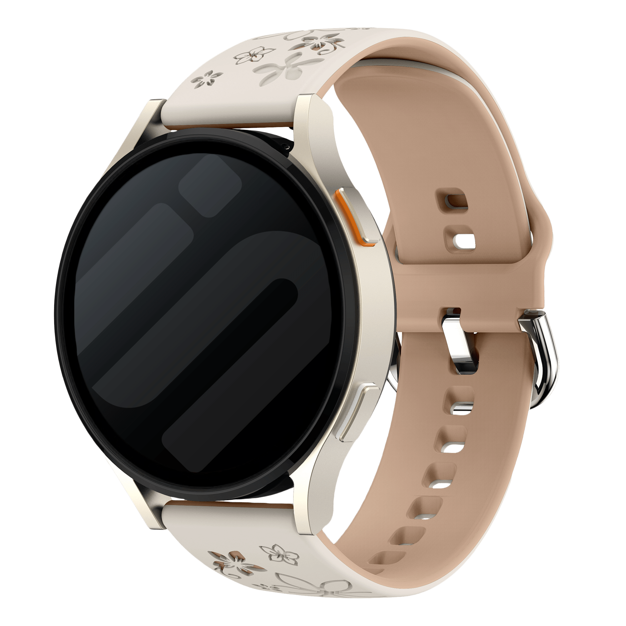Amazfit GTS 4 Flower Silicone Strap (Starlight/Beige)