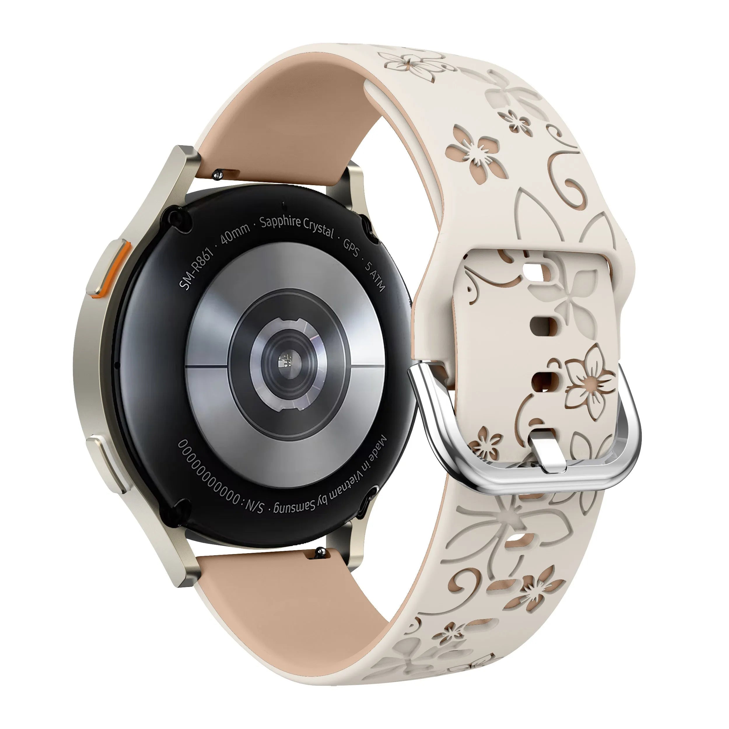 OnePlus Watch 3 - 43mm Flower Silicone Strap (Starlight/Beige)
