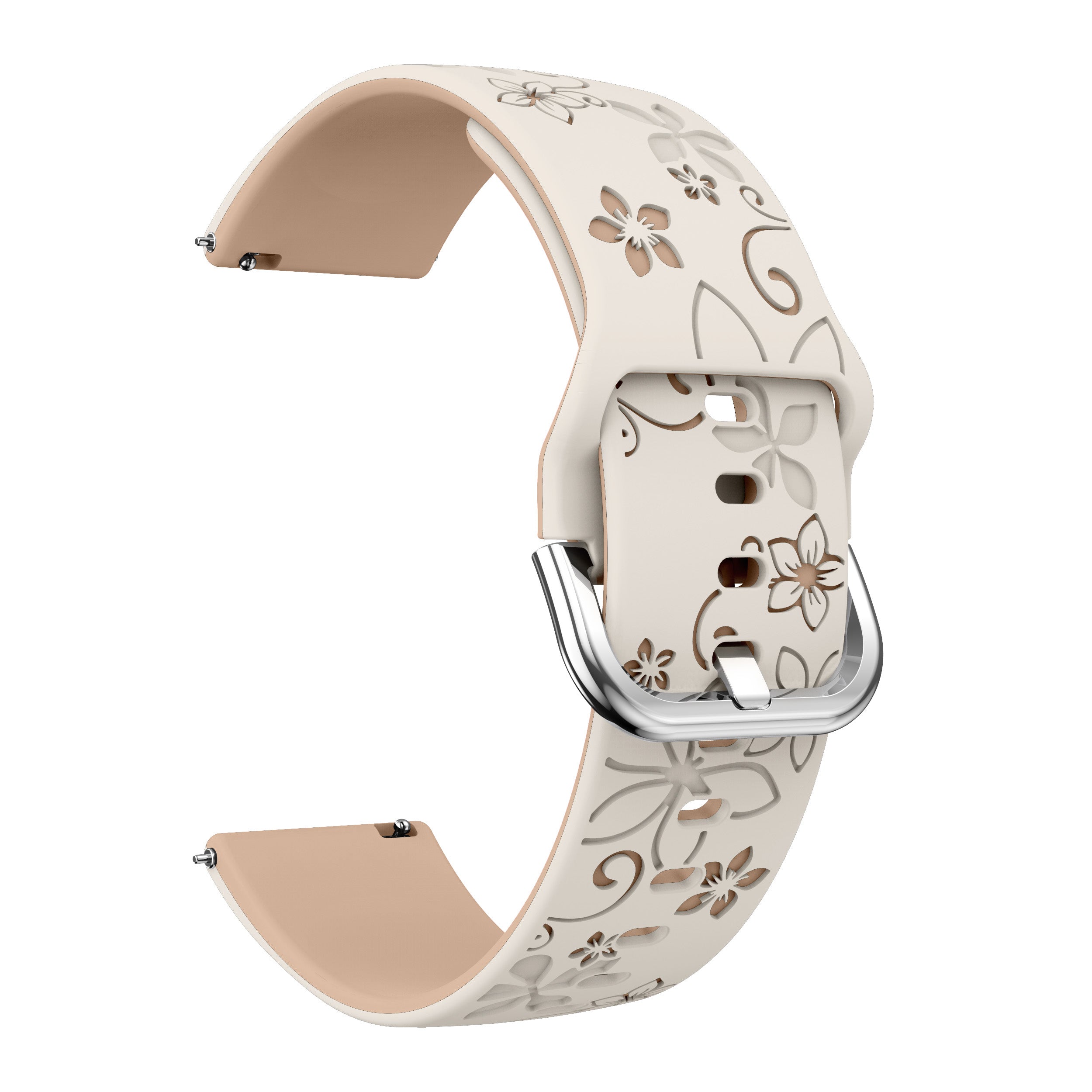 Amazfit GTS 4 Flower Silicone Strap (Starlight/Beige)
