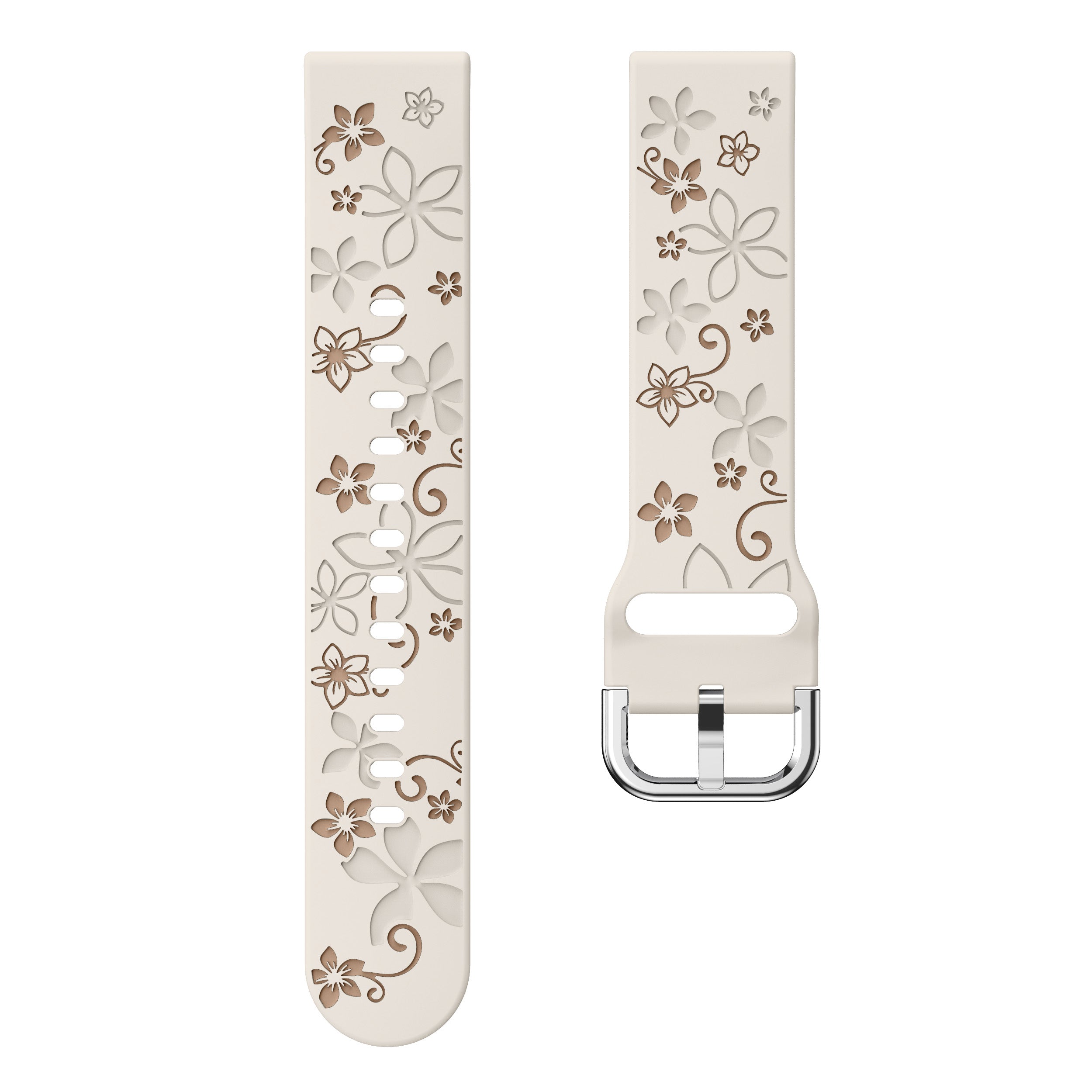 Amazfit GTS 4 Flower Silicone Strap (Starlight/Beige)