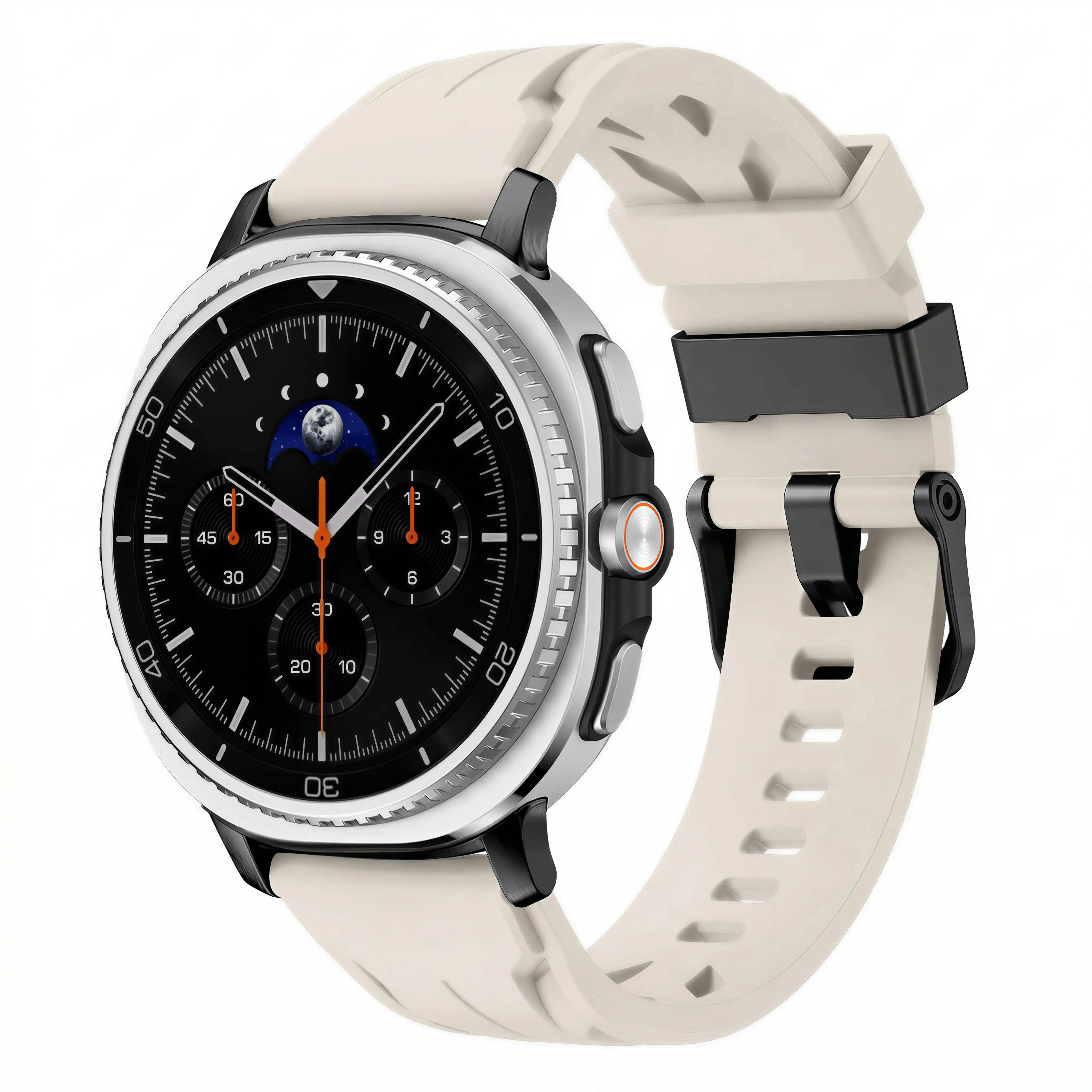Samsung Galaxy Watch 9 - 44mm Race Silicone Strap (Starlight)