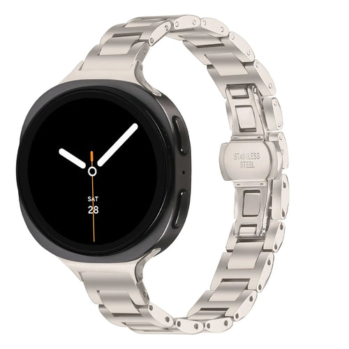 Samsung Galaxy Watch 8 - 40mm Slimfit Steel Strap (Starlight)