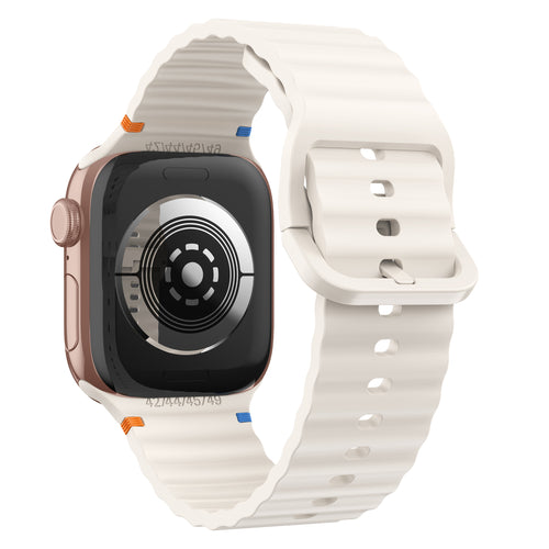 Apple Watch Wave Silicone Strap (Starlight)