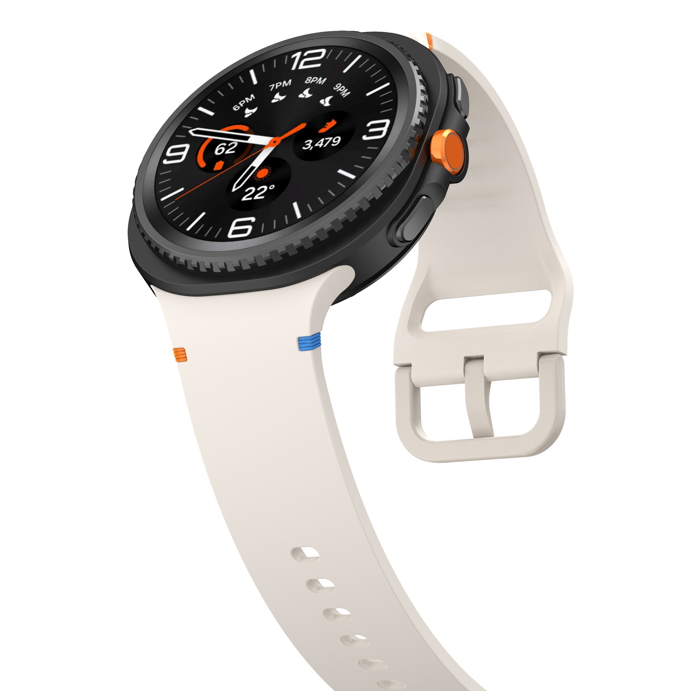 Samsung Galaxy Watch 8 Classic Silicone Strap (Starlight)