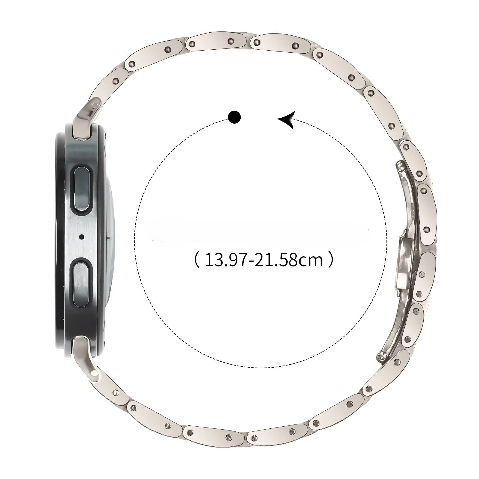 Samsung Galaxy Watch 8 Classic Slimfit Steel Strap (Starlight)