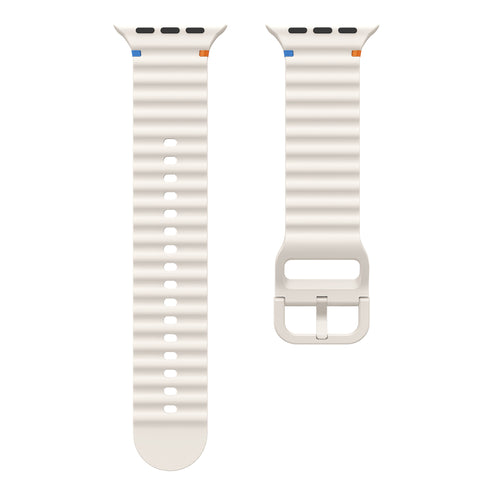 Apple Watch Wave Silicone Strap (Starlight)