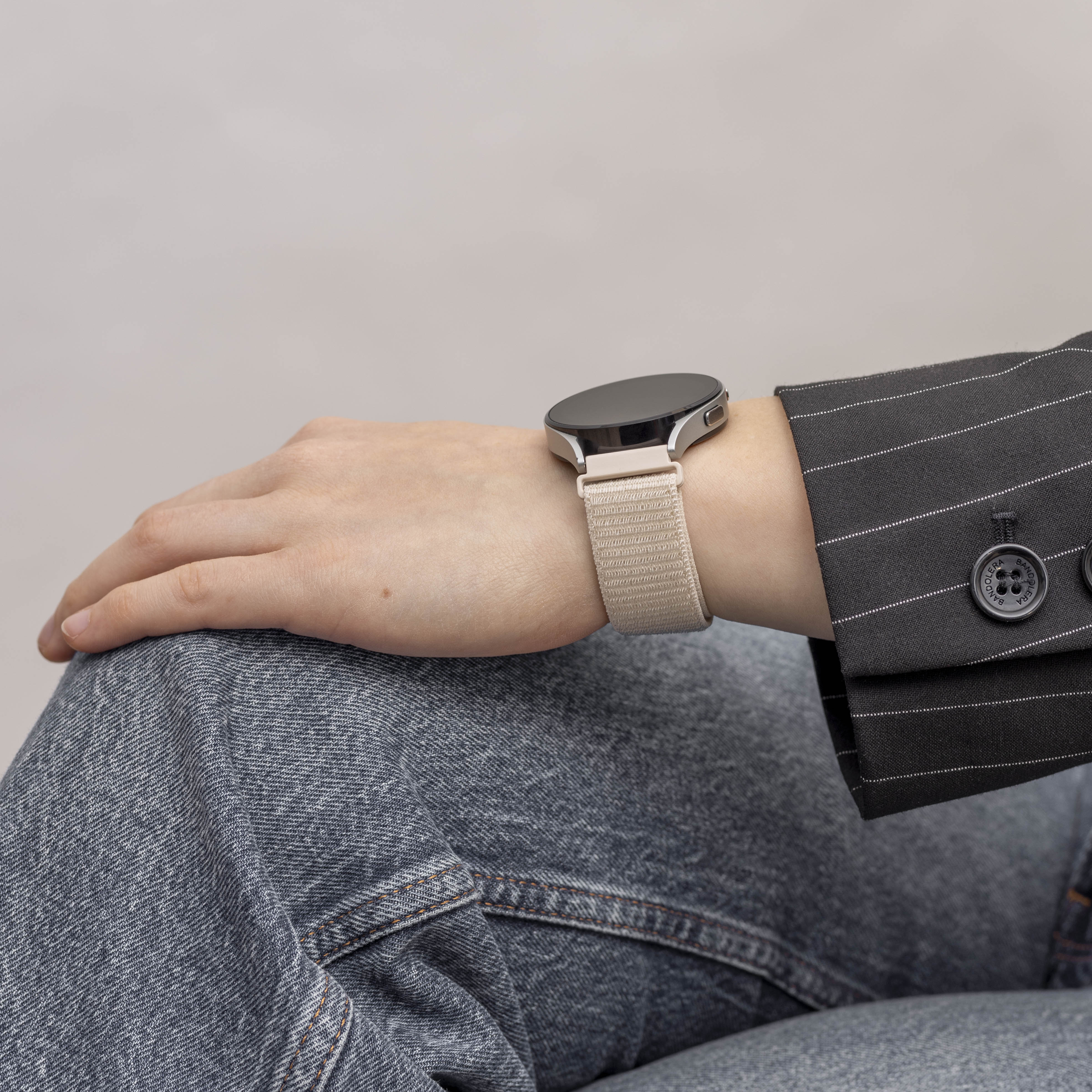 Samsung Galaxy Watch FE Nylon Strap (Starlight)