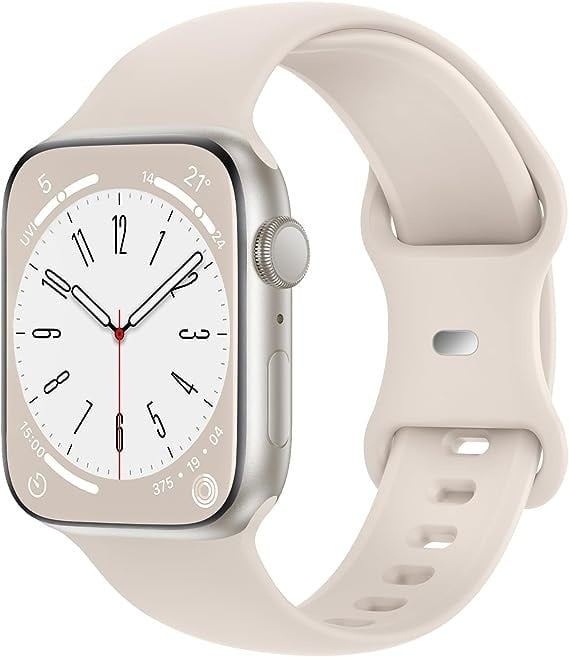 Apple Watch Silicone Strap (Starlight) - Main Image