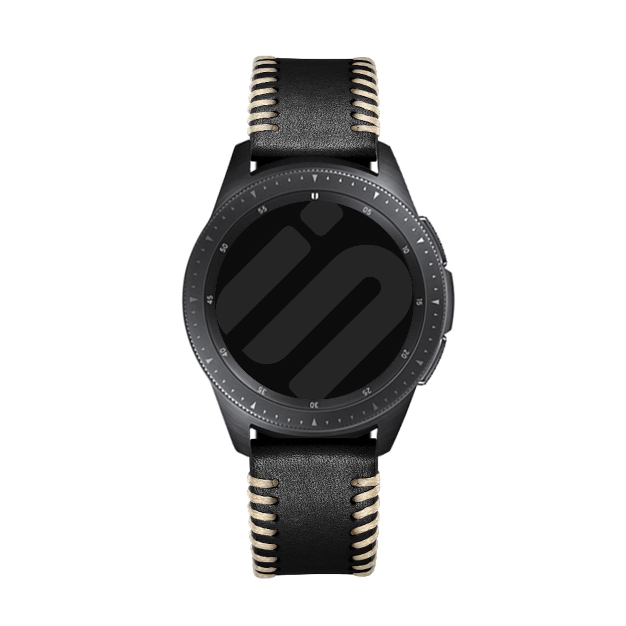 Amazfit Cheetah (Pro) Stitched Leather Strap (Black)