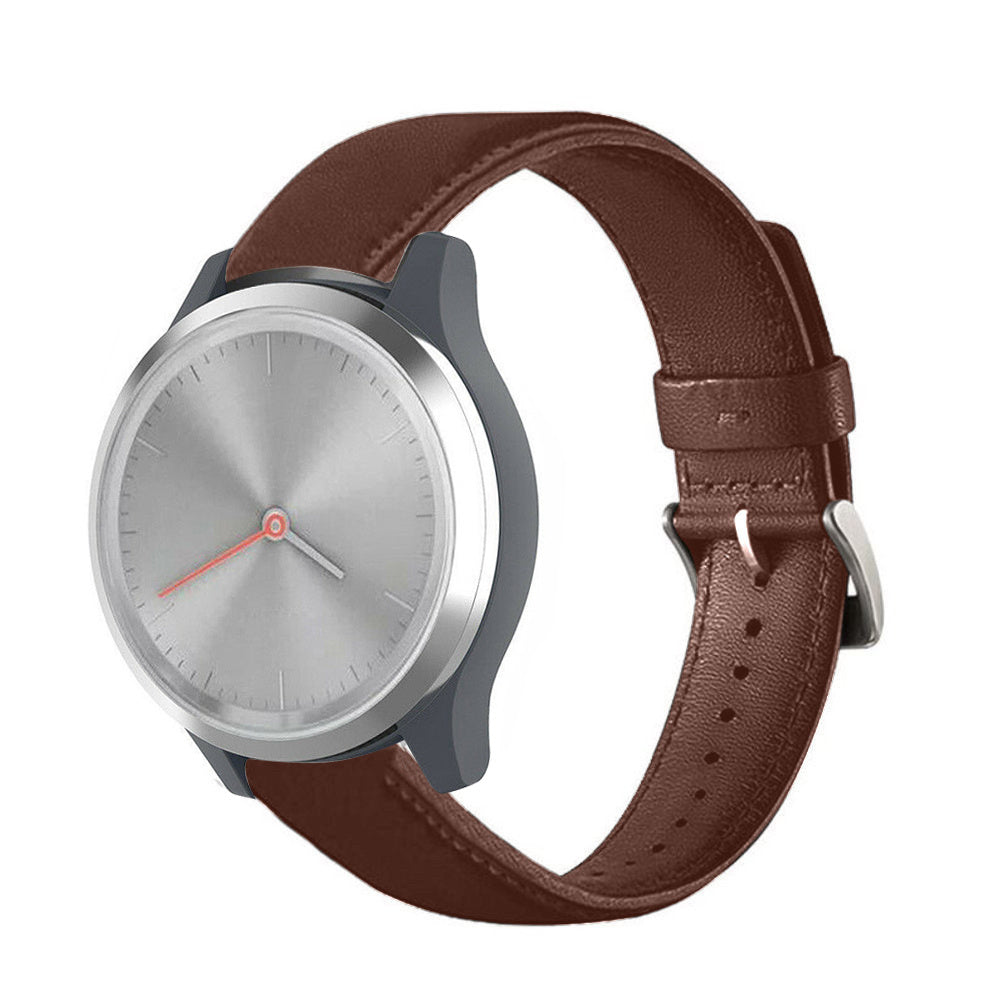 Garmin Vivomove 3s Leather Strap 39mm (Red) Brown