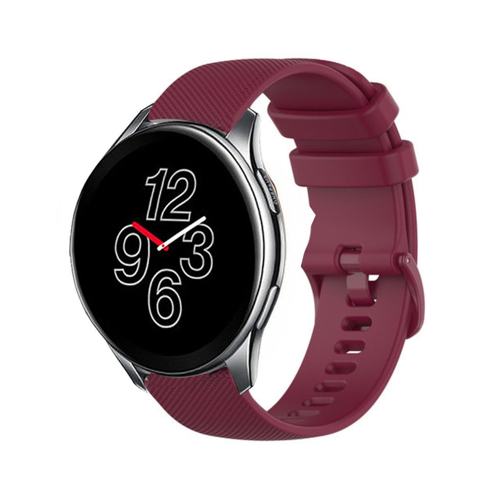 OnePlus Watch 3 Luxury Silicone Strap (Wine Red)