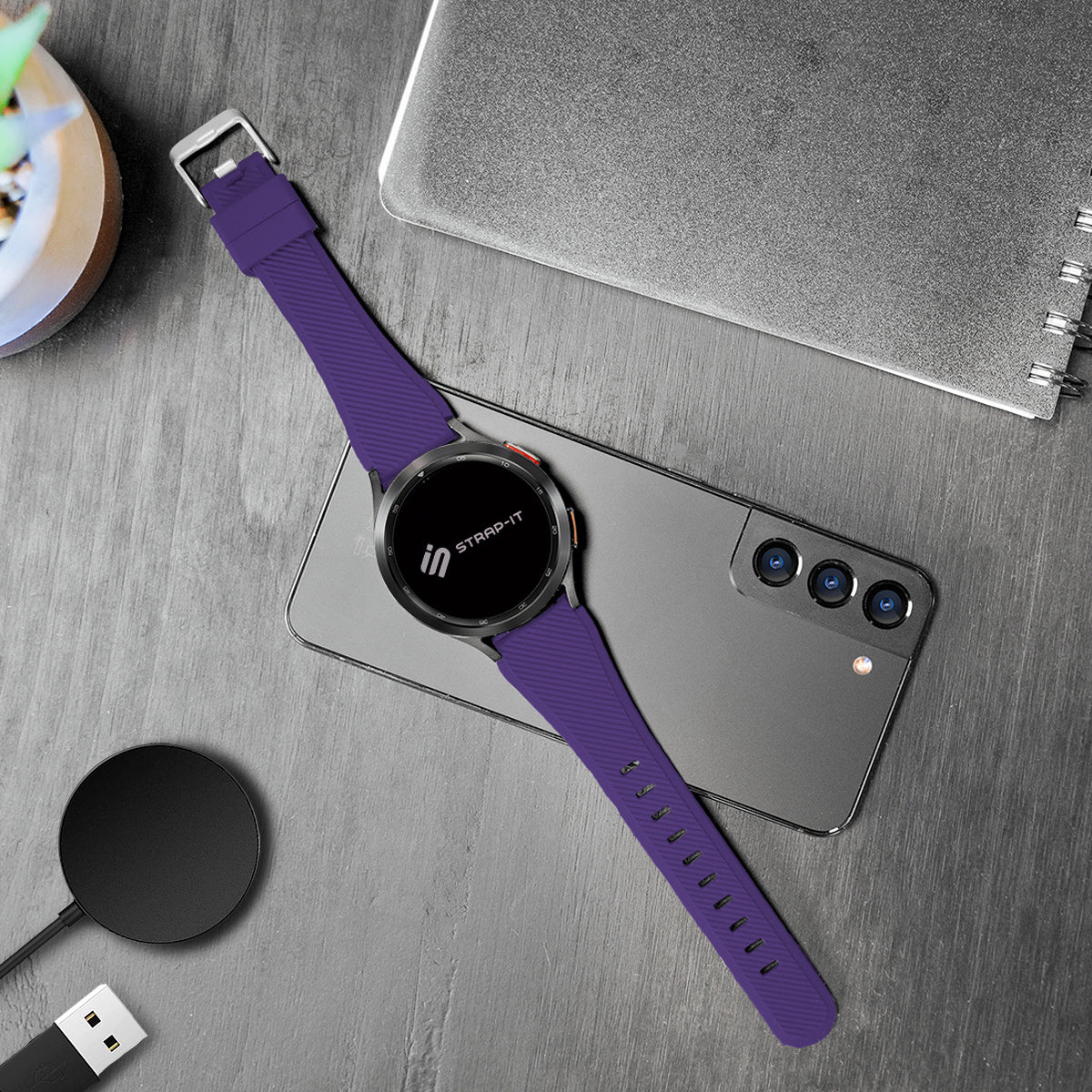 Amazfit Bip 5 Twill Silicone Strap (Purple)